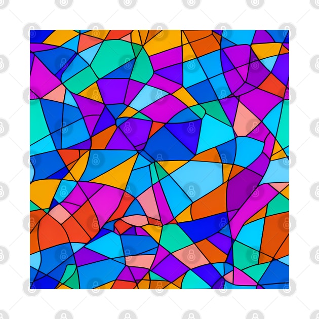 Multicolor Abstract Art - Stained Glass by Artilize