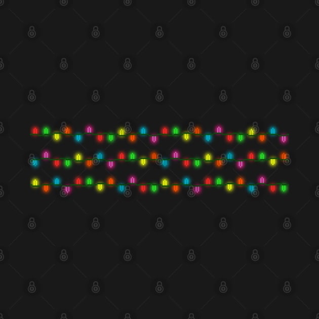 String of Pixel Glowing Christmas Lights (Black) by gkillerb