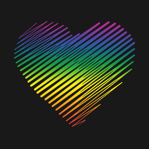 80s Rainbow Shirt | LGBT Gay Heart Gift by Gawkclothing