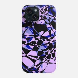 Purple and Black Abstract Geometric Pattern Phone Case