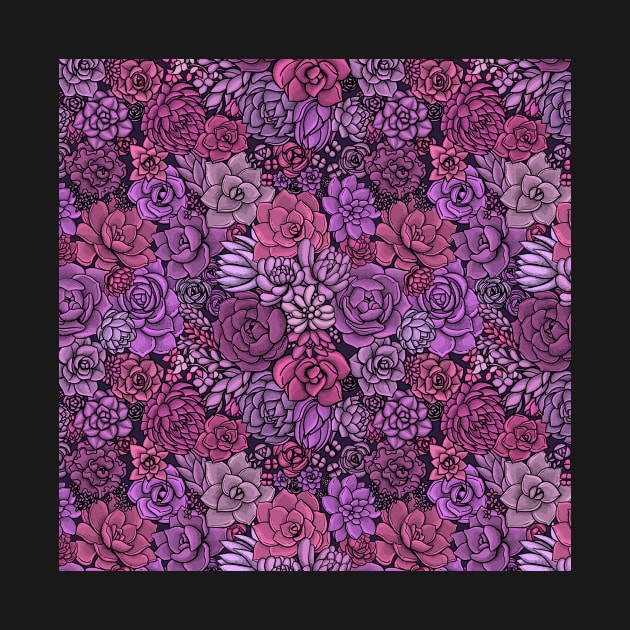 Succulent garden in pink and violet by katerinamk