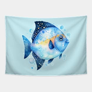 Little Blue Fishy Fish Tapestry