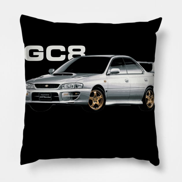 WRX STI GC8 Version 5 99 SPEC Pillow by cowtown_cowboy