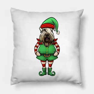 Wheaten Terrier Christmas Elf Pillow