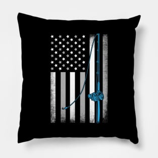 American Fishing Flag Pillow