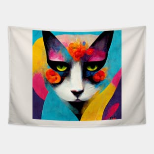 Abstract Cat Tapestry