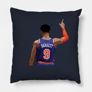 RJ Barrett Vector Back Blue Pillow