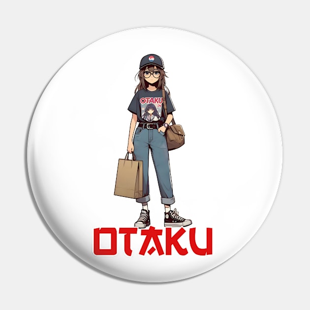 I am Otaku Pin by Rawlifegraphic