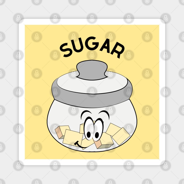 Sugar jar kitchen label sticker Magnet by Rubi16