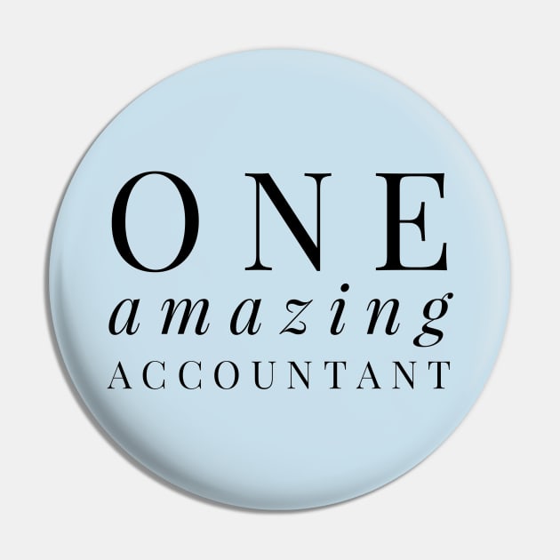 One Amazing Accountant Pin by coloringiship