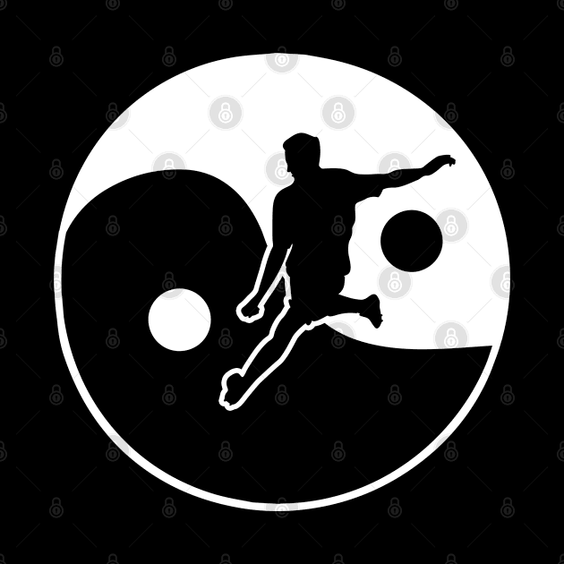 Soccer Player Ying Yang Balance by HappyGiftArt