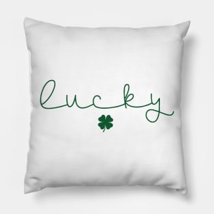 Lucky Clover St Patricks Day Pillow