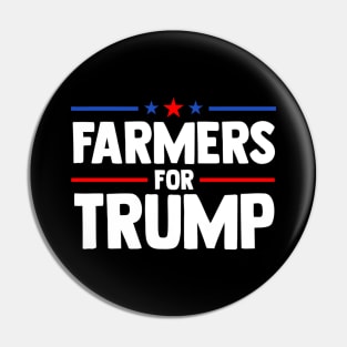 Farmers for Trump 2024 American Election Pro Trump Farmers Pin