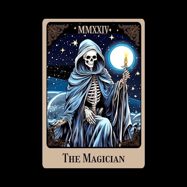 Skeleton Tarot Card The Magician by letnothingstopyou