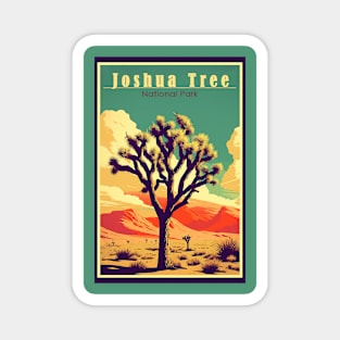 Joshua Tree National Park Vintage Travel Poster Magnet