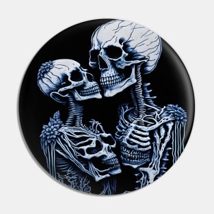 Kissing Skeletons Pin