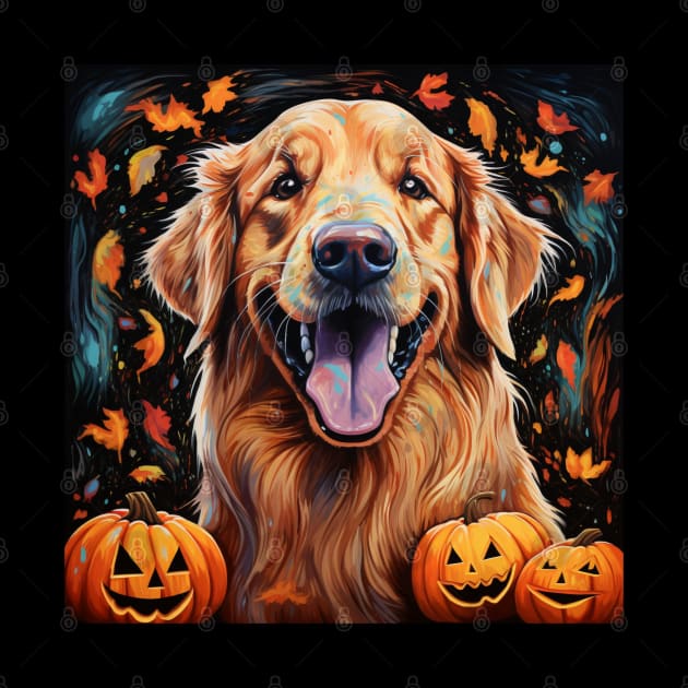 Halloween Golden Retriever by NatashaCuteShop