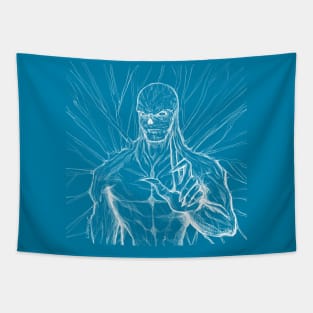 vecna the monster in upside down ecopop art the final boss Tapestry