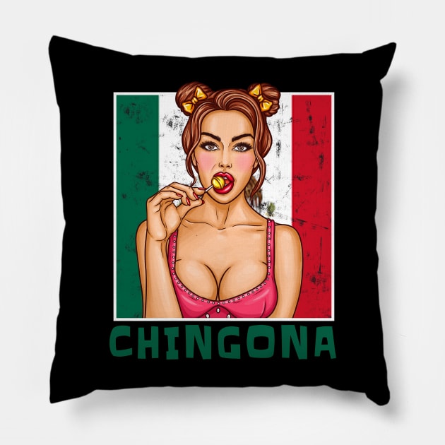 Proud Mexico Flag, Mexico gift heritage, Mexican girl Boy Friend Mexicano Chingona Pillow by JayD World