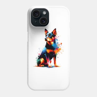 Vibrant Lancashire Heeler in Abstract Splash Art Phone Case