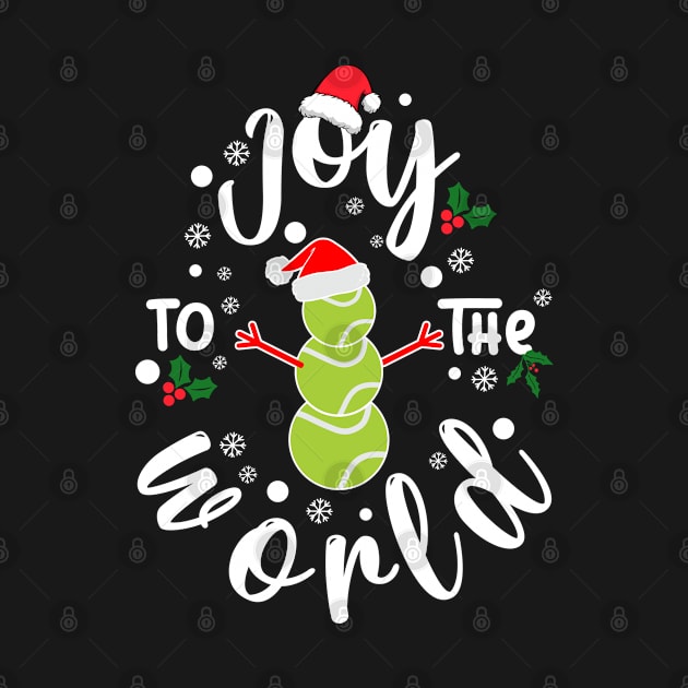 Christmas Tennis Joy To The World Funny Tennis Lover by egcreations