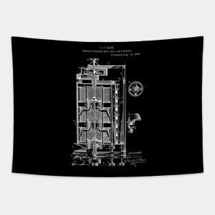 Combined Grinding Mill, Bolt and Purifier Vintage Patent Hand Drawing Tapestry