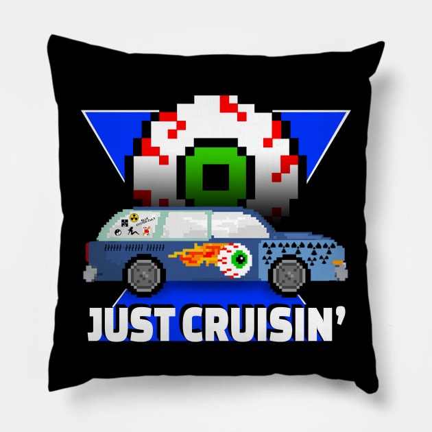 Blue Torpedo Just Cruisin' Pillow by mondoman