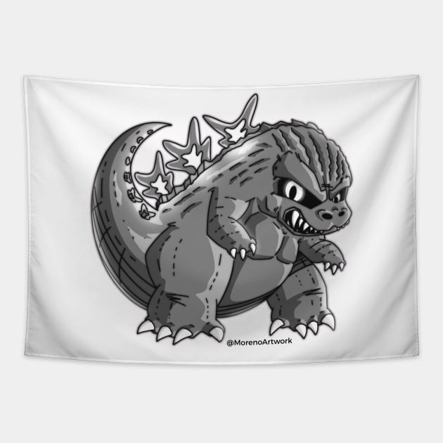 King of the Cute Monsters (Minus Color) Tapestry by MorenoArtwork