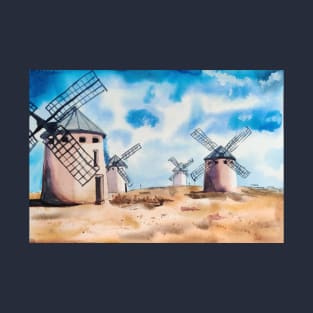 Castilla La Mancha Spanish Landscape illustration T-Shirt