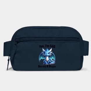 Yes, I'm SAD, Secretly A Dragon, cute winking dragon design Bag