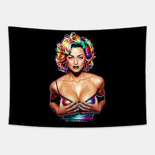 Madonna Pop Art Halftone Retro Tapestry