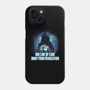 One Line of Code Away from Revolution Phone Case