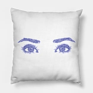 watercolor eyes Pillow