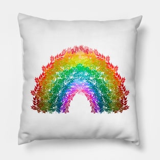 Rainbow of Leaves Pillow