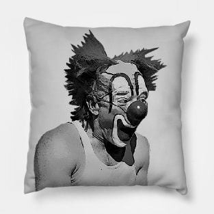 day by day of a clown uncle in a white t-shirt Pillow