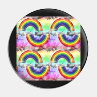 Rainbows & Rough Stripes Pin