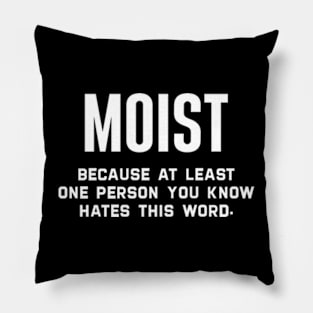 Moist Because At Least One Person You Know Hates This Word Pillow