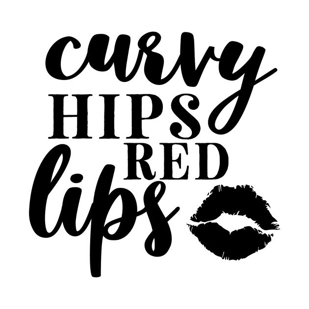 Curvy Hips Red Lips by CANVAZSHOP