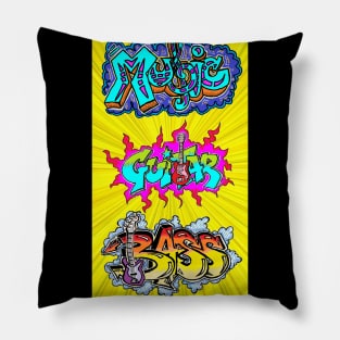 Music Tags Rock letters Pillow