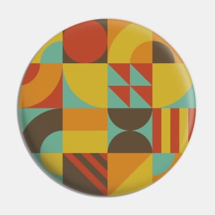 Bauhaus Art abstract pattern, vintage color style Pin