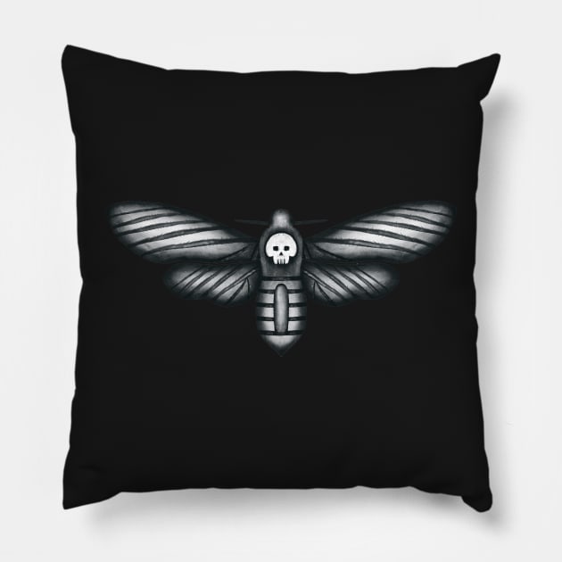 Death Head Moth (The Silence of the Lambs) Pillow by EstrangedShop