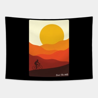 Beat The Hills. For the Hill Climber, the cyclist, the competitor. Tapestry