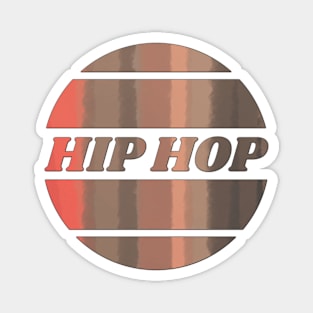 Hip hop - circular logo with red stripes Magnet