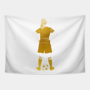 Soccer Player Girl Tapestry