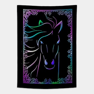 Horse Animal Wildlife Forest Nature Chrome Graphic Tapestry