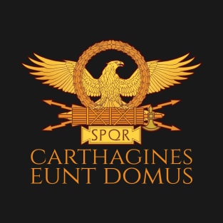 Latin Language Parody - Carthagines Eunt Domus - SPQR Rome T-Shirt