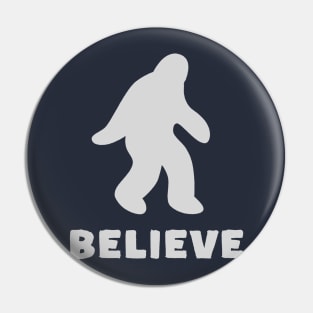 Minimal believe in bigfoot sci fi Pin