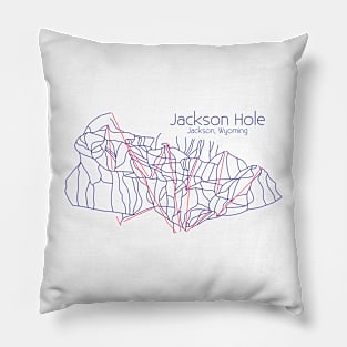 Jackson Hole Trail Map Pillow