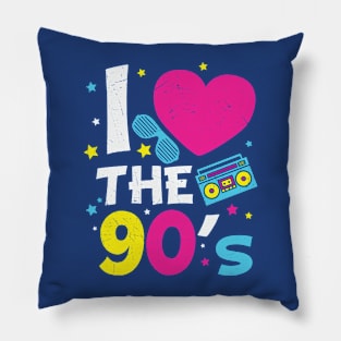 I Love the 90s // I Heart the 90s Pillow