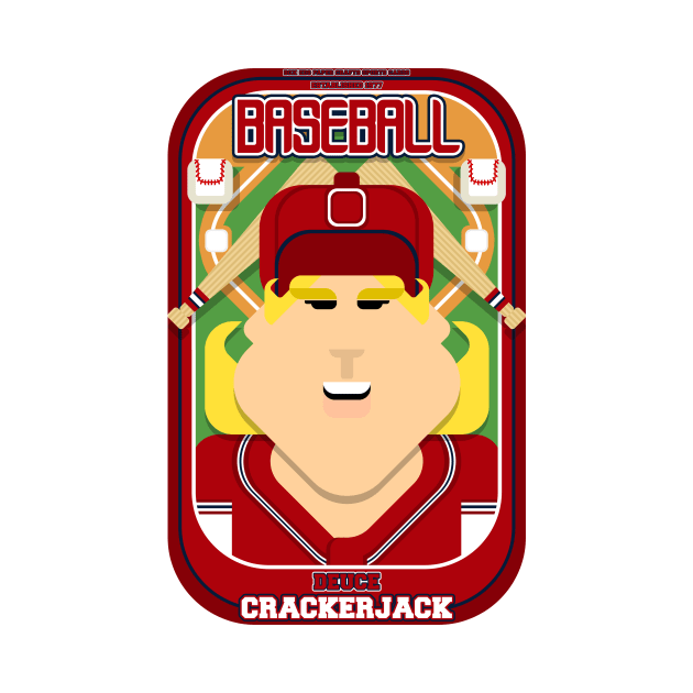 Baseball Red Blue White - Deuce Crackerjack - Hazel version by Boxedspapercrafts